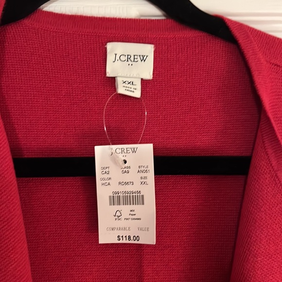 J. Crew Factory Collarless Sweater Blazer - Picture 2 of 2